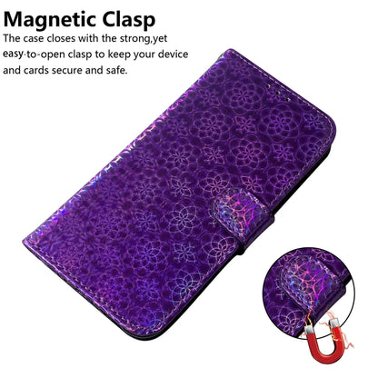 For iPhone 16 Plus Colorful Magnetic Buckle Leather Phone Case(Purple) by buy2fix
