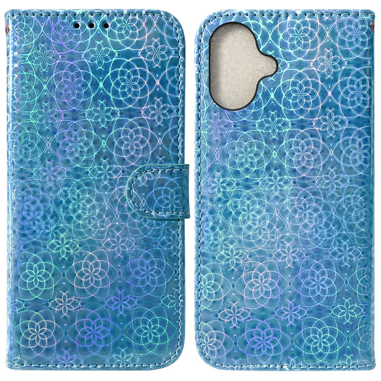 For iPhone 16 Plus Colorful Magnetic Buckle Leather Phone Case(Blue) by buy2fix