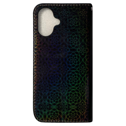 For iPhone 16 Colorful Magnetic Buckle Leather Phone Case(Black) by buy2fix
