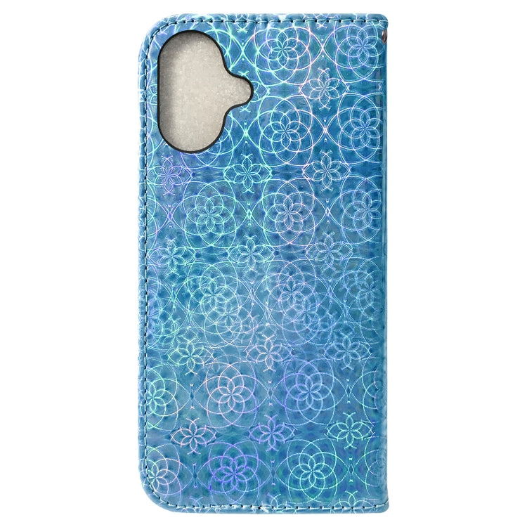 For iPhone 16 Colorful Magnetic Buckle Leather Phone Case(Blue) by buy2fix