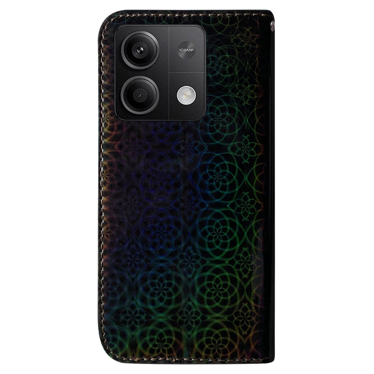 For Xiaomi Redmi Note 13 5G Colorful Magnetic Buckle Leather Phone Case(Black) - Note 13 Cases by buy2fix | Online Shopping UK | buy2fix