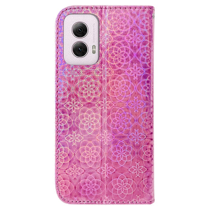 For Motorola Moto G Power 5G 2024 Colorful Magnetic Buckle Leather Phone Case(Pink) - Motorola Cases by buy2fix | Online Shopping UK | buy2fix