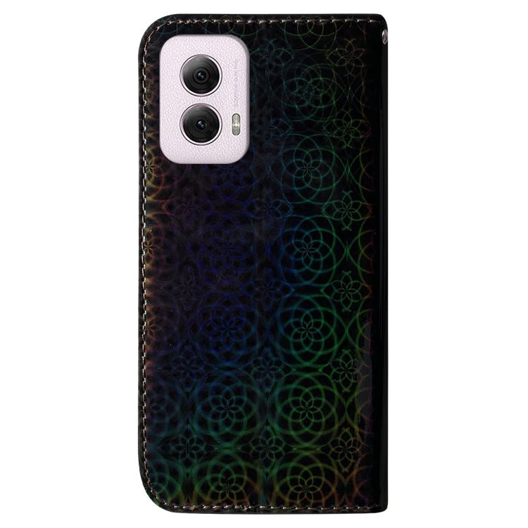 For Motorola Moto G Power 5G 2024 Colorful Magnetic Buckle Leather Phone Case(Black) - Motorola Cases by buy2fix | Online Shopping UK | buy2fix