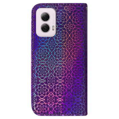 For Motorola Moto G Power 5G 2024 Colorful Magnetic Buckle Leather Phone Case(Purple) - Motorola Cases by buy2fix | Online Shopping UK | buy2fix