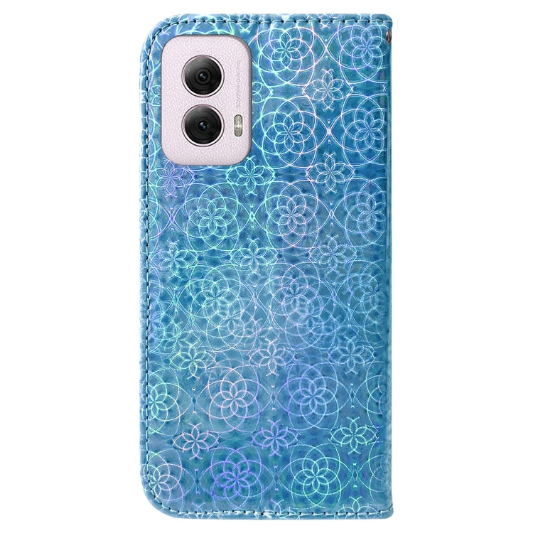 For Motorola Moto G Power 5G 2024 Colorful Magnetic Buckle Leather Phone Case(Blue) - Motorola Cases by buy2fix | Online Shopping UK | buy2fix