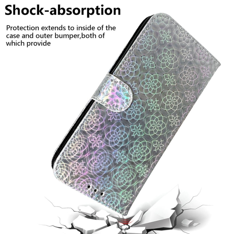 For Motorola Edge 2024 Colorful Magnetic Buckle Leather Phone Case(Silver) by buy2fix
