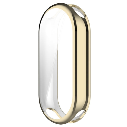 For Xiaomi Mi Band 8 / 9 Ceramic / 10 Ceramic Full Coverage TPU Electroplating Watch Protective Cover(Light Gold) by buy2fix