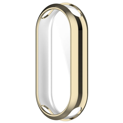 For Xiaomi Mi Band 8 Full Coverage TPU Electroplating Watch Protective Case(Light Gold) - Watch Cases by buy2fix | Online Shopping UK | buy2fix