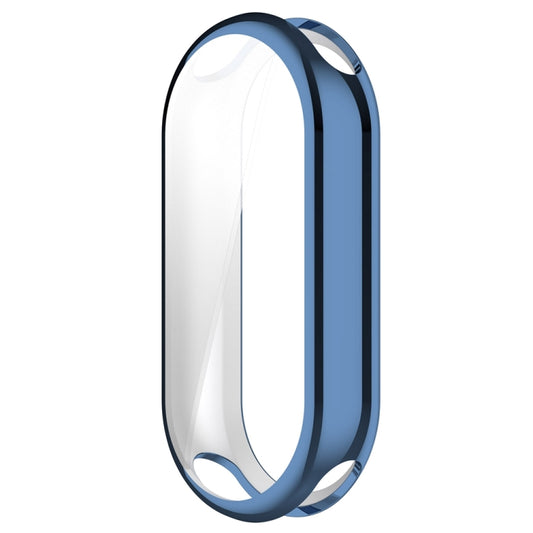 For Xiaomi Mi Band 8 / 9 Ceramic / 10 Ceramic Full Coverage TPU Electroplating Watch Protective Cover(Blue) by buy2fix