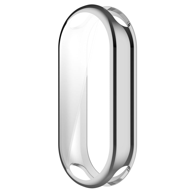 For Xiaomi Mi Band 8 Full Coverage TPU Electroplating Watch Protective Case(Silver) - Watch Cases by buy2fix | Online Shopping UK | buy2fix