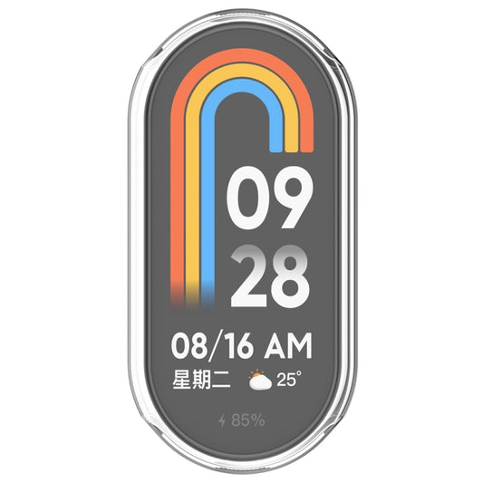 For Xiaomi Mi Band 8 / 9 Ceramic / 10 Ceramic Full Coverage TPU Electroplating Watch Protective Cover(Transparent) by buy2fix