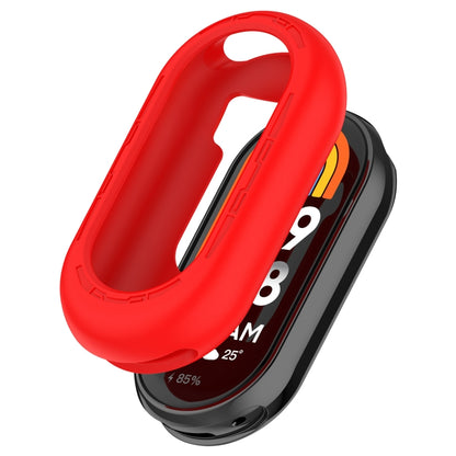 For Xiaomi Mi Band 8 Pure Color Silicone Watch Protective Case(Red) - Watch Cases by buy2fix | Online Shopping UK | buy2fix