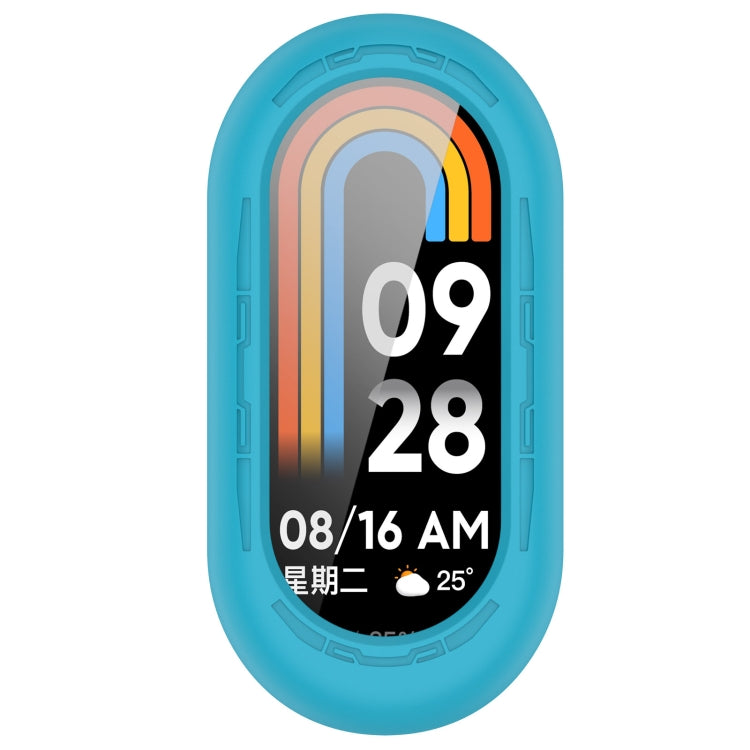 For Xiaomi Mi Band 8 Pure Color Silicone Watch Protective Case(Sky Blue) - Watch Cases by buy2fix | Online Shopping UK | buy2fix