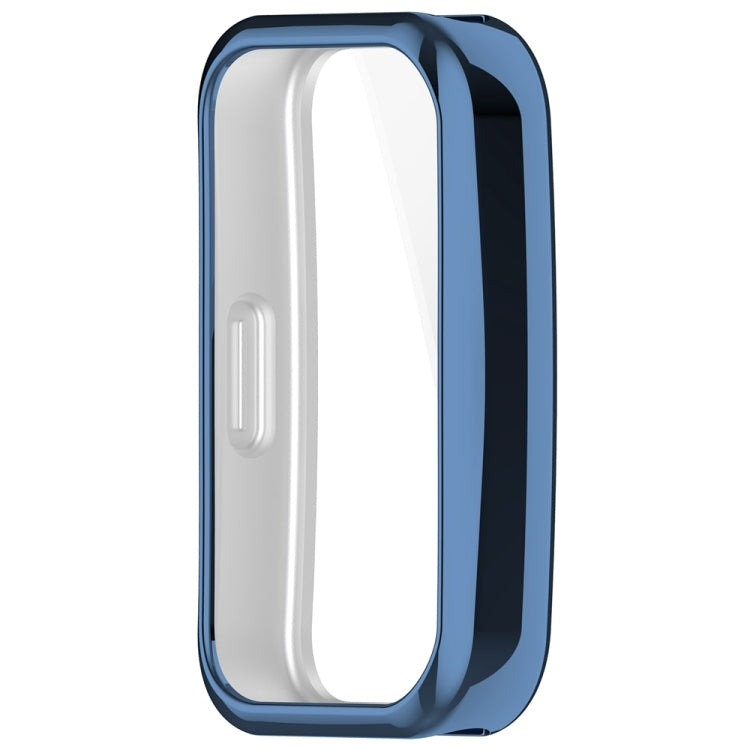 For Huawei Band 8 Full Coverage TPU Electroplating Watch Protective Case(Blue) - Watch Cases by buy2fix | Online Shopping UK | buy2fix