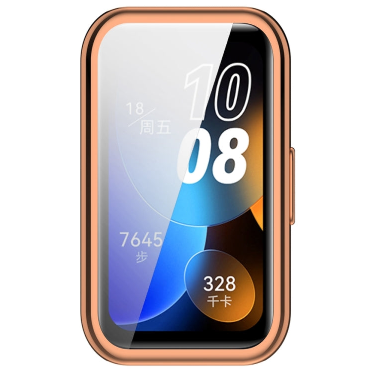 For Huawei Band 8 Full Coverage TPU Electroplating Watch Protective Case(Rose Gold) - Watch Cases by buy2fix | Online Shopping UK | buy2fix