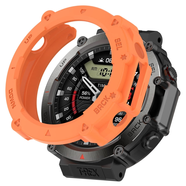 For Amazfit T-Rex Ultra Armor Hollow Watch Protective Case(Orange) - Watch Cases by buy2fix | Online Shopping UK | buy2fix