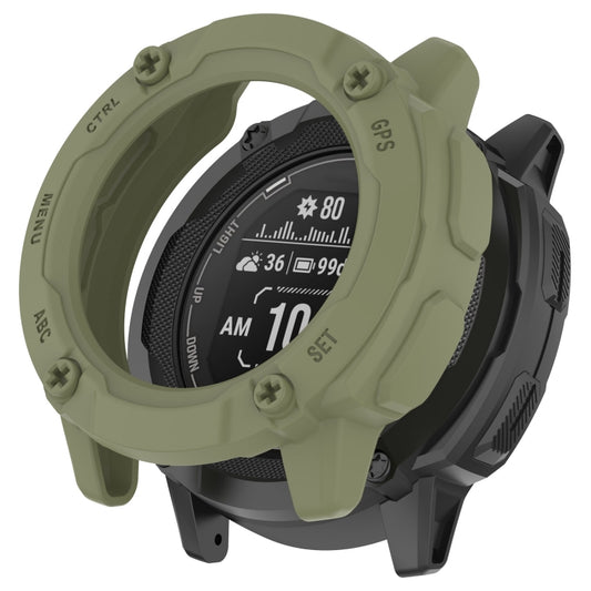 For Garmin Instinct 2X Armor Hollow Watch Protective Case(Green) by buy2fix