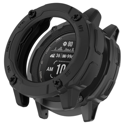 For Garmin Instinct 2X Armor Hollow Watch Protective Case(Black) by buy2fix