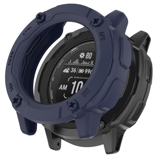 For Garmin Instinct 2X Armor Hollow Watch Protective Case(Midnight Blue) by buy2fix