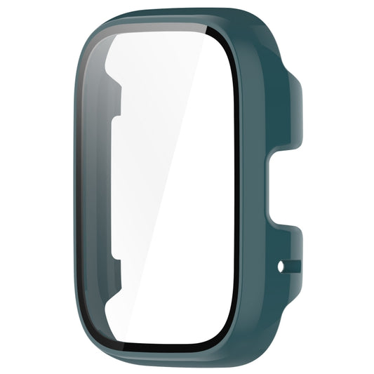 For Redmi Watch 3 Lite PC + Tempered Film Integrated Watch Protective Case(Pine Green) by buy2fix