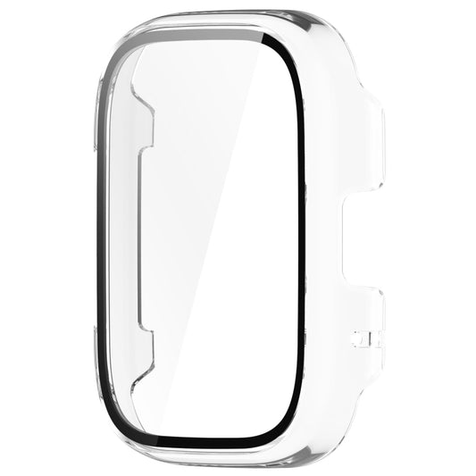 For Redmi Watch 3 Lite PC + Tempered Film Integrated Watch Protective Case(Transparent) by buy2fix