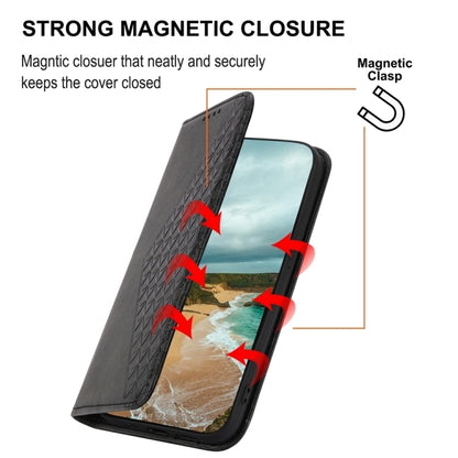 For Xiaomi Redmi A3 Cubic Grid Calf Texture Magnetic Leather Phone Case(Black) - Xiaomi Cases by buy2fix | Online Shopping UK | buy2fix