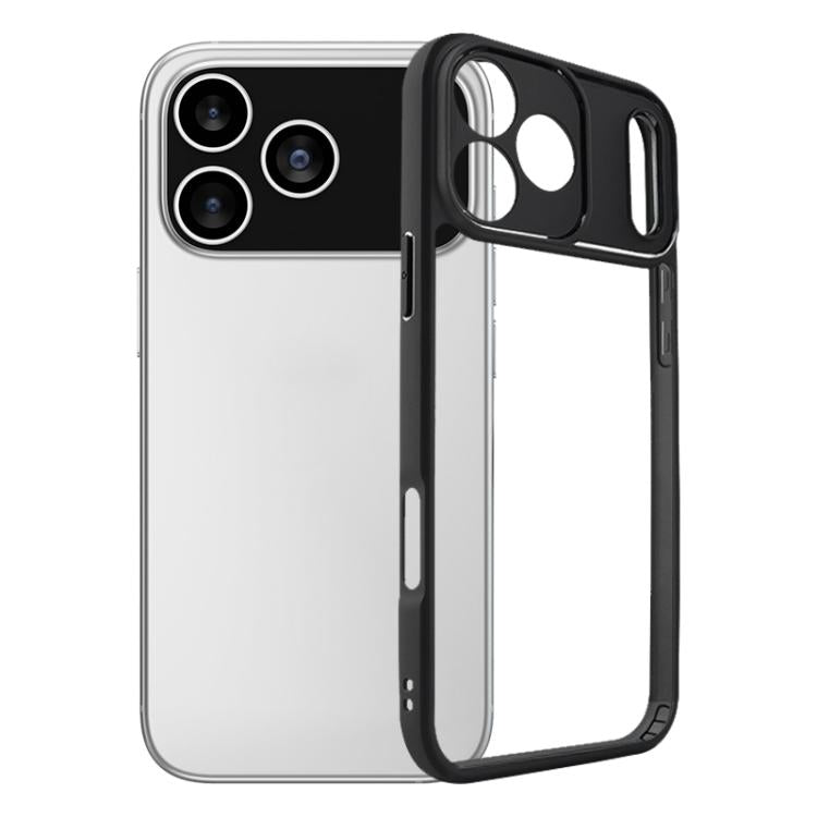 For iPhone 17 Pro Max Frosted TPU + Transparent PC Phone Case(Black) - iPhone 17 Pro Max Cases by buy2fix | Online Shopping UK | buy2fix