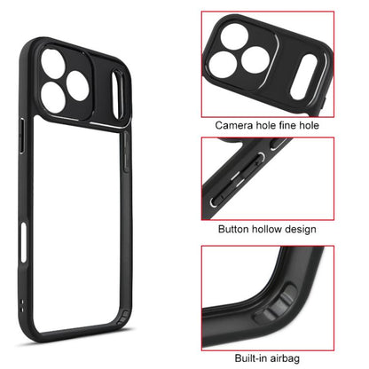 For iPhone 17 Pro Max Frosted TPU + Transparent PC Phone Case(Black) - iPhone 17 Pro Max Cases by buy2fix | Online Shopping UK | buy2fix