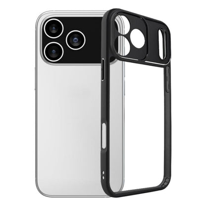 For iPhone 17 Pro Frosted TPU + Transparent PC Phone Case(Black) - iPhone 17 Pro Cases by buy2fix | Online Shopping UK | buy2fix