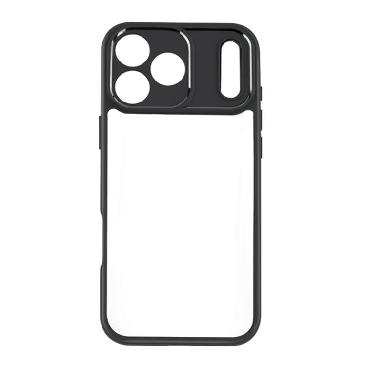 For iPhone 17 Pro Frosted TPU + Transparent PC Phone Case(Black) - iPhone 17 Pro Cases by buy2fix | Online Shopping UK | buy2fix
