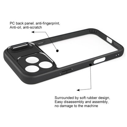 For iPhone 17 Pro Frosted TPU + Transparent PC Phone Case(Black) - iPhone 17 Pro Cases by buy2fix | Online Shopping UK | buy2fix