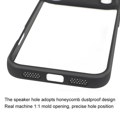 For iPhone 17 Pro Frosted TPU + Transparent PC Phone Case(Black) - iPhone 17 Pro Cases by buy2fix | Online Shopping UK | buy2fix