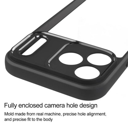 For iPhone 17 Pro Frosted TPU + Transparent PC Phone Case(Black) - iPhone 17 Pro Cases by buy2fix | Online Shopping UK | buy2fix