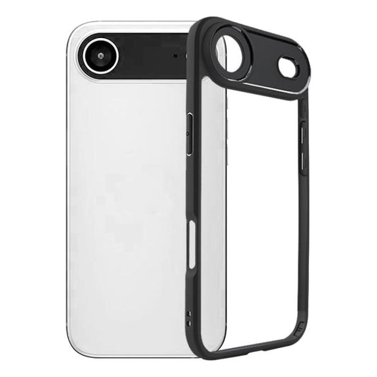 For iPhone 17 Air Frosted TPU + Transparent PC Phone Case(Black) - iPhone 17 Air Cases by buy2fix | Online Shopping UK | buy2fix