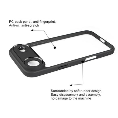 For iPhone 17 Air Frosted TPU + Transparent PC Phone Case(Black) - iPhone 17 Air Cases by buy2fix | Online Shopping UK | buy2fix