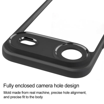 For iPhone 17 Air Frosted TPU + Transparent PC Phone Case(Black) - iPhone 17 Air Cases by buy2fix | Online Shopping UK | buy2fix