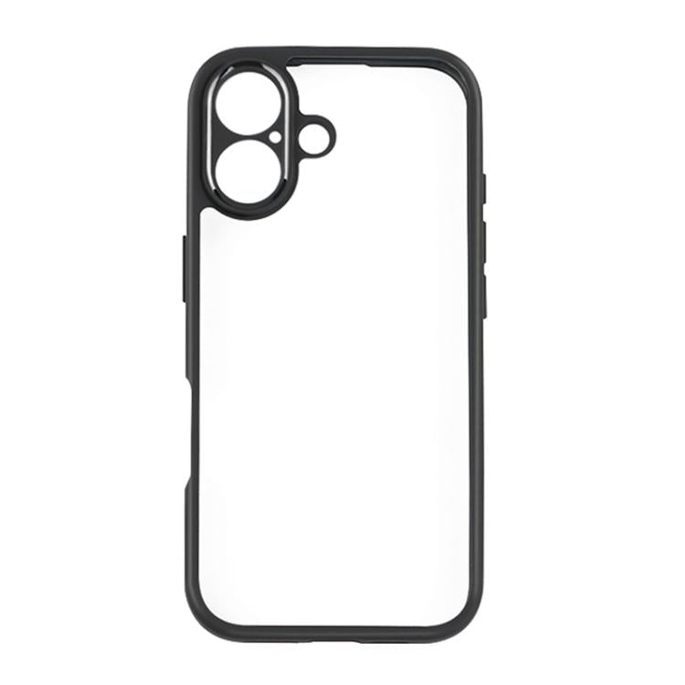 For iPhone 17 Frosted TPU + Transparent PC Phone Case(Black) - iPhone 17 Cases by buy2fix | Online Shopping UK | buy2fix