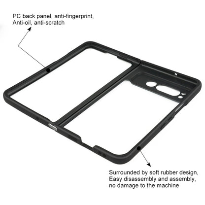 For Google Pixel Fold Frosted TPU + Transparent PC Phone Case(Black) by buy2fix
