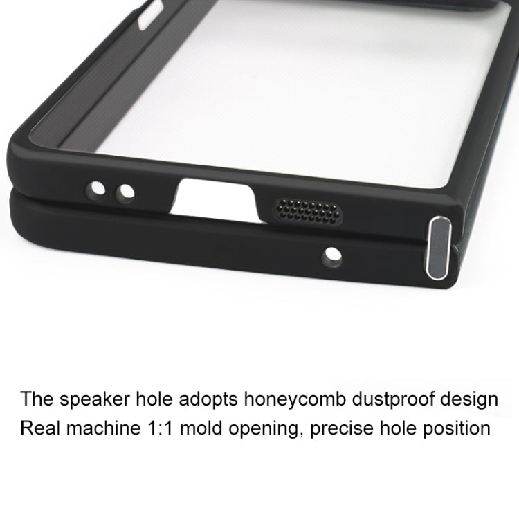 For Google Pixel Fold Frosted TPU + Transparent PC Phone Case(Black) by buy2fix