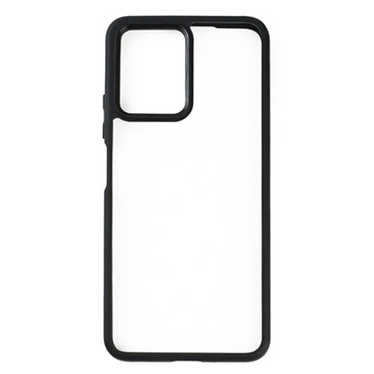 For Xiaomi Redmi Note 12 / Poco X5 5G Frosted TPU + Transparent PC Phone Case(Black) - Xiaomi Cases by buy2fix | Online Shopping UK | buy2fix