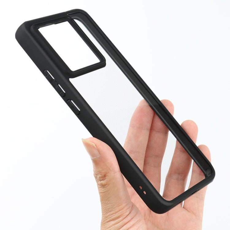 For Xiaomi Redmi K70 / K70S Frosted TPU + Transparent PC Phone Case(Black) - K70 Cases by buy2fix | Online Shopping UK | buy2fix