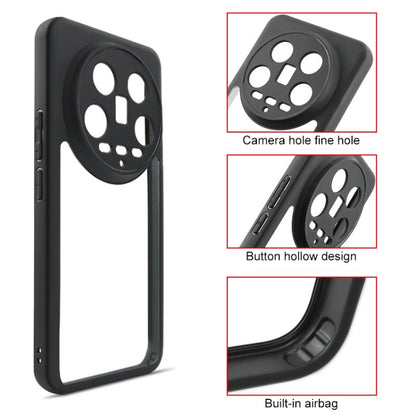 For Xiaomi 14 Ultra Frosted TPU + Transparent PC Phone Case(Black) - 14 Ultra Cases by buy2fix | Online Shopping UK | buy2fix