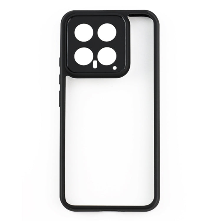 For Xiaomi 14 Frosted TPU + Transparent PC Phone Case(Black) - 14 Cases by buy2fix | Online Shopping UK | buy2fix