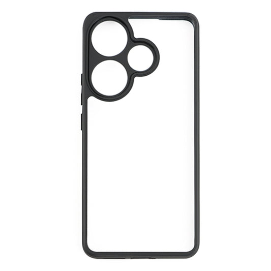 For Xiaomi Redmi Turbo 3 Frosted TPU + Transparent PC Phone Case(Black) by buy2fix