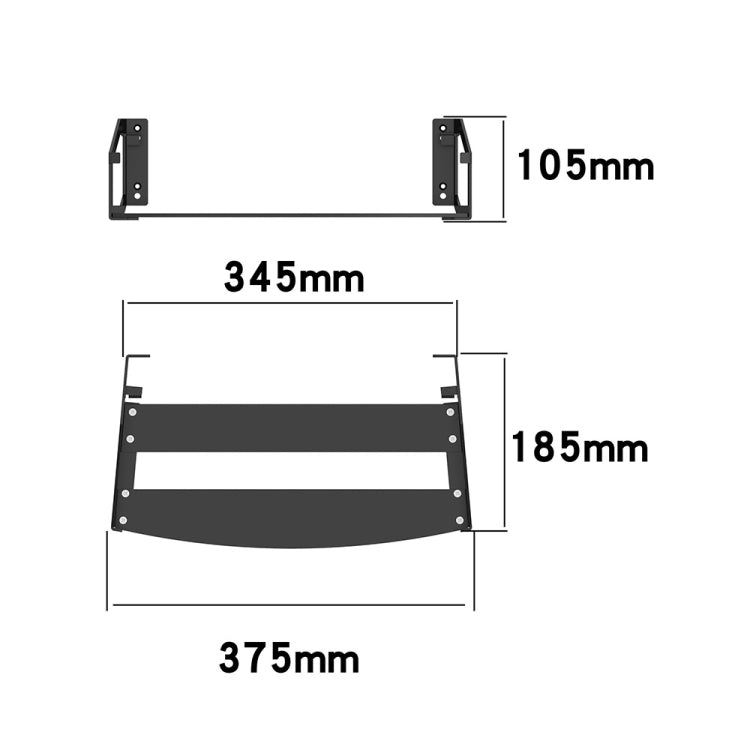 For Sonos Five Smart Speaker Wall-mounted Metal Bracket Hanger(Black) - Speaker Bracket by buy2fix | Online Shopping UK | buy2fix