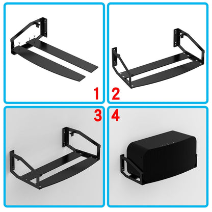 For Sonos Five Smart Speaker Wall-mounted Metal Bracket Hanger(Black) - Speaker Bracket by buy2fix | Online Shopping UK | buy2fix