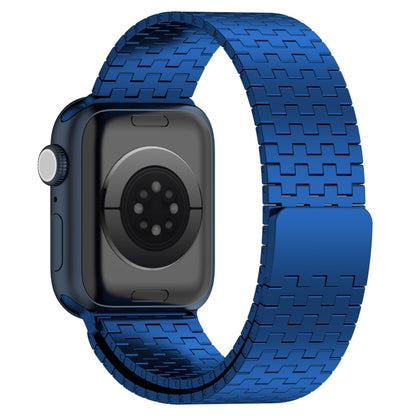 For Apple Watch Ultra 2 49mm Magnetic Buckle Stainless Steel Metal Watch Band(Blue) - Watch Bands by buy2fix | Online Shopping UK | buy2fix