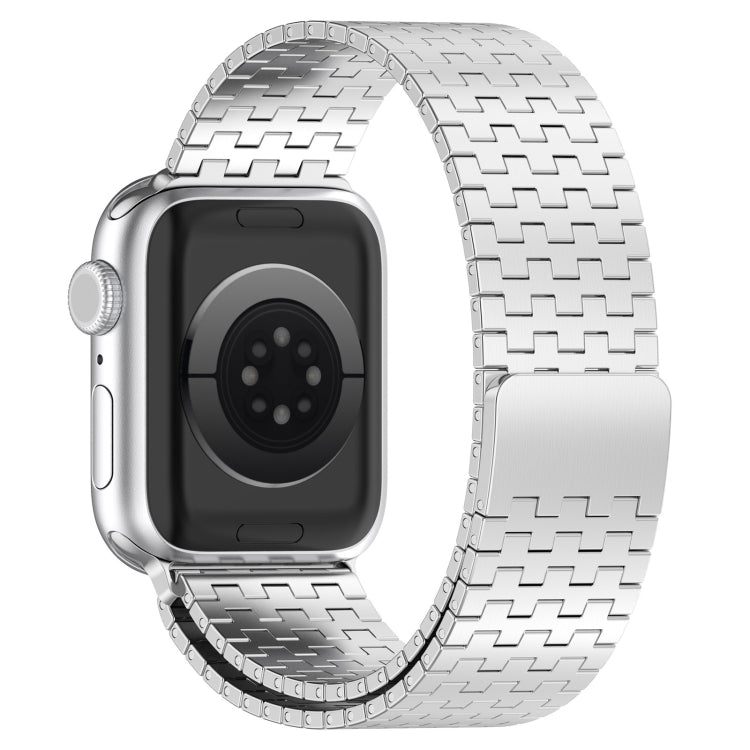 For Apple Watch Ultra 2 49mm Magnetic Buckle Stainless Steel Metal Watch Band(Silver) - Watch Bands by buy2fix | Online Shopping UK | buy2fix