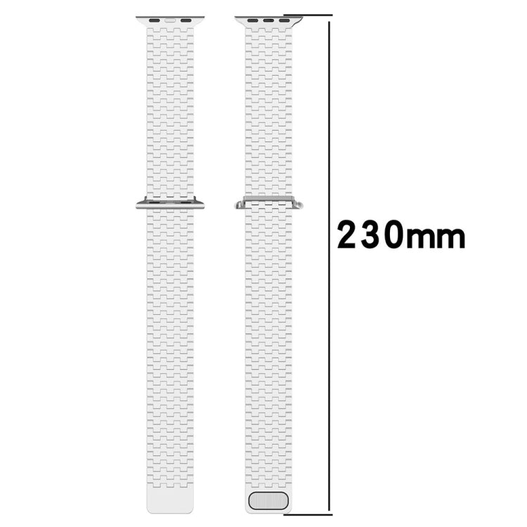 For Apple Watch Ultra 49mm Magnetic Buckle Stainless Steel Metal Watch Band(Silver) - Watch Bands by buy2fix | Online Shopping UK | buy2fix