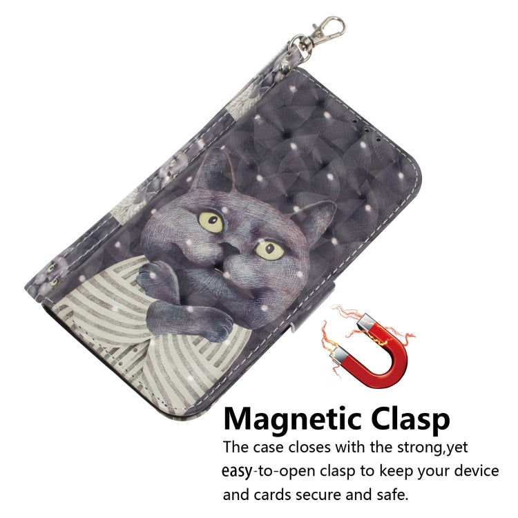 For iPhone 16 Plus 3D Colored Horizontal Flip Leather Phone Case(Hug Cat) - iPhone 16 Plus Cases by buy2fix | Online Shopping UK | buy2fix